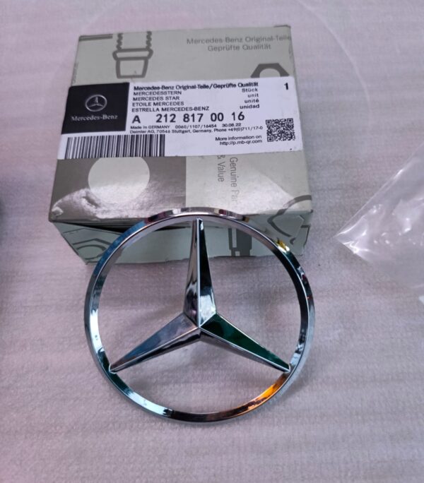 WhatsApp Image 2026-08-07 at 10.52.20 PM Mercedes-Benz W212 Boot Star Trunk Emblem Badge A2128170016 for E350 E550 E63